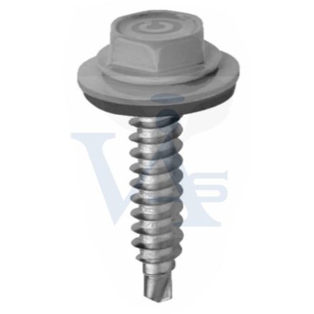 Lemezcsavar RAL 4,8x 19,0mm EPDM RAL7035  - ÖNFÚRÓ-FÉM HATL. DIN7504/K (világosszürke)