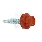 Lemezcsavar RAL 4,8x 19,0mm EPDM RAL8004  - ÖNFÚRÓ-FÉM HATL. DIN7504/K (rézbarna)