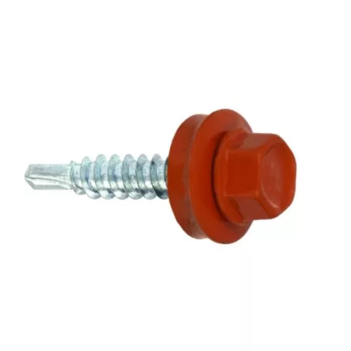 Lemezcsavar RAL 4,8x 19,0mm EPDM RAL8004  - ÖNFÚRÓ-FÉM HATL. DIN7504/K (rézbarna)