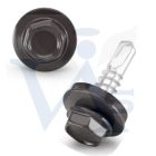 Lemezcsavar RAL 4,8x 19,0mm EPDM RAL8019  - ÖNFÚRÓ-FÉM HATL. DIN7504/K (szürkésbarna)