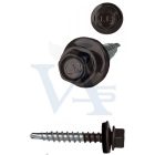 Lemezcsavar RAL 4,8x 19,0mm EPDM RAL8019  - ÖNFÚRÓ-FÉM HATL. DIN7504/K (szürkésbarna)