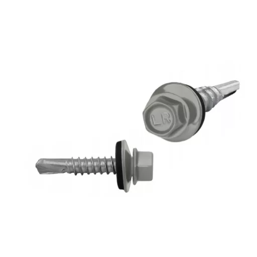 Lemezcsavar RAL 4,8x 19,0mm EPDM RAL9007  - ÖNFÚRÓ-FÉM HATL. DIN7504/K (szürkealumínium)