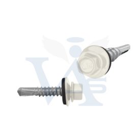   Lemezcsavar RAL 4,8x 19,0mm EPDM RAL9010  - ÖNFÚRÓ-FÉM HATL. DIN7504/K (tiszta-fehér)