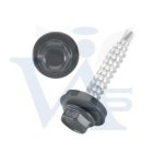 Lemezcsavar RAL 4,8x 19,0mm FŰZŐ EPDM RAL7022  - ÖNFÚRÓ-FÉM HATL. DIN7504/K (umbraszürke)