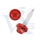 Lemezcsavar RAL 4,8x 19,0mm FŰZŐ EPDM RAL3000  - ÖNFÚRÓ-FÉM HATL. Din7504/K (tűzvörös)