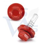 Lemezcsavar RAL 4,8x 19,0mm FŰZŐ EPDM RAL3000  - ÖNFÚRÓ-FÉM HATL. Din7504/K (tűzvörös)