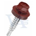 Lemezcsavar RAL 4,8x 19,0mm FŰZŐ EPDM RAL3009  - ÖNFÚRÓ-FÉM HATL. DIN7504/K (oxidvörös)