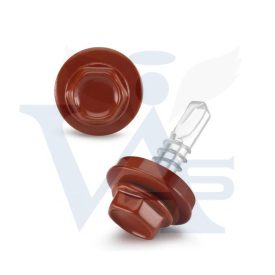   Lemezcsavar RAL 4,8x 19,0mm FŰZŐ EPDM RAL3011  - ÖNFÚRÓ-FÉM HATL. DIN7504/K (barnásvörös)