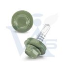 Lemezcsavar RAL 4,8x 19,0mm FŰZŐ EPDM RAL6011  - ÖNFÚRÓ-FÉM HATL. DIN7504/K (rezedazöld)