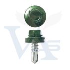 Lemezcsavar RAL 4,8x 19,0mm FŰZŐ EPDM RAL6020  - ÖNFÚRÓ-FÉM HATL. DiN7504/K (krómzöld)