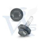 Lemezcsavar RAL 4,8x 19,0mm FŰZŐ EPDM RAL7011  - ÖNFÚRÓ-FÉM HATL. DiN7504/K (vas-szürke)