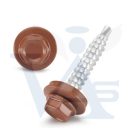 Lemezcsavar RAL 4,8x 19,0mm FŰZŐ EPDM RAL8004  - ÖNFÚRÓ-FÉM HATL. DiN7504/K (rézbarna)