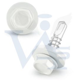   Lemezcsavar RAL 4,8x 19,0mm FŰZŐ EPDM RAL9002  - ÖNFÚRÓ-FÉM HATL. DiN7504/K (szürkésfehér)