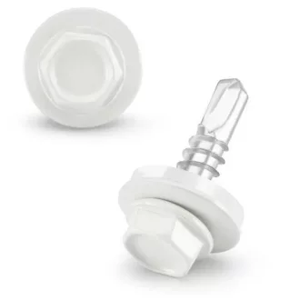  Lemezcsavar RAL 4,8x 19,0mm FŰZŐ EPDM RAL9002  - ÖNFÚRÓ-FÉM HATL. DiN7504/K (szürkésfehér)