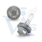 Lemezcsavar RAL 4,8x 19,0mm FŰZŐ EPDM RAL9007  - ÖNFÚRÓ-FÉM HATL. DiN7504/K (szürkealumínium)