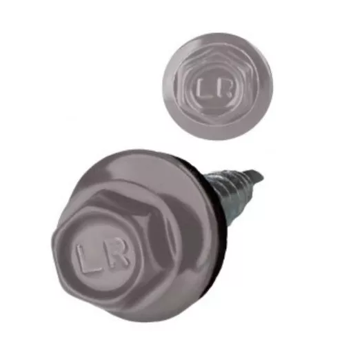 Lemezcsavar RAL 4,8x 19,0mm FŰZŐ EPDM RAL9007  - ÖNFÚRÓ-FÉM HATL. DiN7504/K (szürkealumínium)