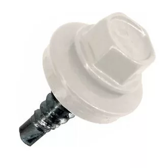   Lemezcsavar RAL 4,8x 19,0mm FŰZŐ EPDM RAL9010  - ÖNFÚRÓ-FÉM HATL. DiN7504/K (tisztafehér)