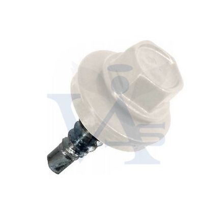 Lemezcsavar RAL 4,8x 19,0mm FŰZŐ EPDM RAL9010  - ÖNFÚRÓ-FÉM HATL. DiN7504/K (tisztafehér)