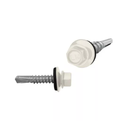 Lemezcsavar RAL 4,8x 19,0mm FŰZŐ EPDM RAL9010  - ÖNFÚRÓ-FÉM HATL. DiN7504/K (tisztafehér)