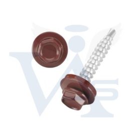   Lemezcsavar RAL 4,8x 35,0mm EPDM RAL3009  - ÖNFÚRÓ-FA HATL. DIN7504/K (oxidvörös)