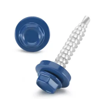   Lemezcsavar RAL 4,8x 35,0mm EPDM RAL5010  - ÖNFÚRÓ-FA HATL. DIN7504/K (enciánkék)