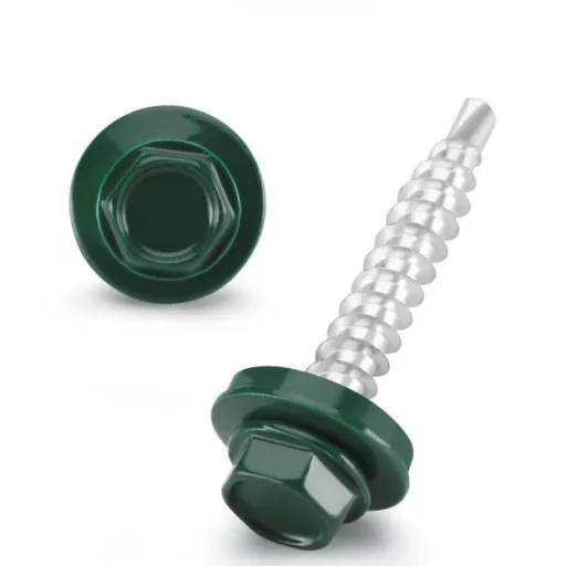 Lemezcsavar RAL 4,8x 35,0mm EPDM RAL6005  - ÖNFÚRÓ-FA HATL. DIN7504/K (mohazöld)