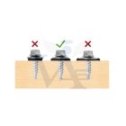 Lemezcsavar RAL 4,8x 35,0mm EPDM RAL7011  - ÖNFÚRÓ-FA HATL. DIN7504/K (vas szürke- redukált hegyű)