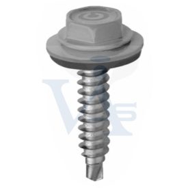   Lemezcsavar RAL 4,8x 35,0mm EPDM RAL7035  -  ÖNFÚRÓ-FA HATL. DIN7504/K  (világos szürke)