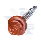 Lemezcsavar RAL 4,8x 35,0mm EPDM RAL8004  - ÖNFÚRÓ-FA HATL. DIN7504/K rézbarna