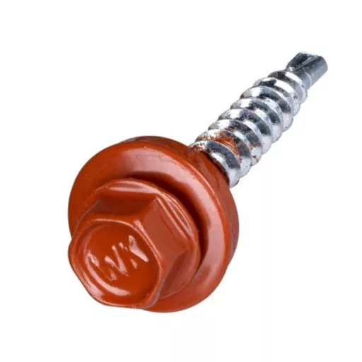 Lemezcsavar RAL 4,8x 35,0mm EPDM RAL8004  - ÖNFÚRÓ-FA HATL. DIN7504/K rézbarna