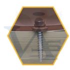 Lemezcsavar RAL 4,8x 35,0mm EPDM RAL8012  - ÖNFÚRÓ-FA HATL. DIN7504/K vörösbarna