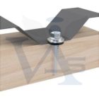 Lemezcsavar RAL 4,8x 35,0mm EPDM RAL9005  - ÖNFÚRÓ-FA HATL. DIN7504/K MÉLYFEKETE (redukált hegyű)