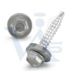 Lemezcsavar RAL 4,8x 35,0mm EPDM RAL9007  - ÖNFÚRÓ-FA HATL. DIN7504/K Alumínium-Szürke (redukált hegyű)