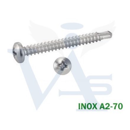 Lemezcsavar-A2-ÖNFÚRÓ-DF 4,2x 13,0 DIN7504/M - D-fejű INOX ROZSDAMENTES