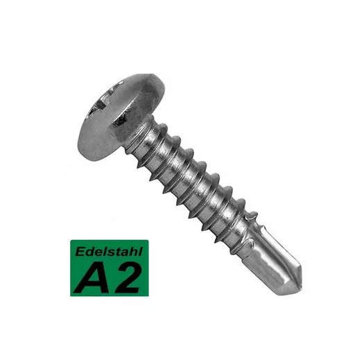 Lemezcsavar-A2-ÖNFÚRÓ-DF 4,8x 13,0 DIN7504/M - D-fejű INOX ROZSDAMENTES