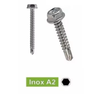   Lemezcsavar-A2-ÖNFÚRÓ-HLF 4,8x 38,0 DIN7504/K - Hatlap-fejű INOX ROZSDAMENTES