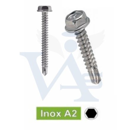 Lemezcsavar-A2-ÖNFÚRÓ-HLF 4,8x 38,0 DIN7504/K - Hatlap-fejű INOX ROZSDAMENTES