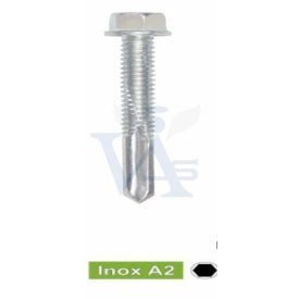   Lemezcsavar-A2-ÖNFÚRÓ-HLF 5,5x 40,0 DIN7504/K - Hatlap-fejű INOX ROZSDAMENTES (NAGY-fúrásteljesítményű (RM-BI)