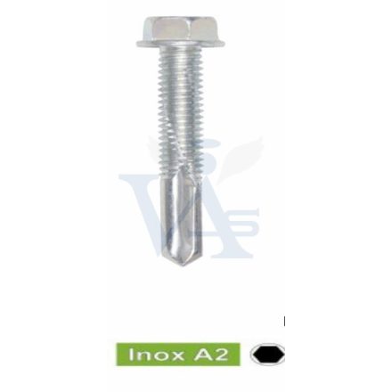 Lemezcsavar-A2-ÖNFÚRÓ-HLF 5,5x 40,0 DIN7504/K - Hatlap-fejű INOX ROZSDAMENTES (NAGY-fúrásteljesítményű (RM-BI)