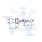 Lemezcsavar-A2-ÖNFÚRÓ-HLF 5,5x 40,0 DIN7504/K - Hatlap-fejű INOX ROZSDAMENTES (NAGY-fúrásteljesítményű (RM-BI)