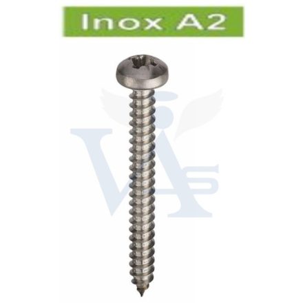 Lemezcsavar-A2-ÖNMETSZŐ-DF 2,9x 13,0 DIN7981  - D-fejű INOX ROZSDAMENTES