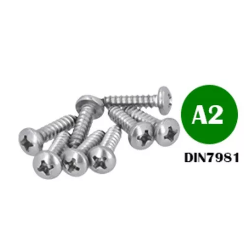 Lemezcsavar-A2-ÖNMETSZŐ-DF 3,5x 13,0 DIN7981  - D-fejű INOX ROZSDAMENTES