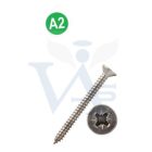 Lemezcsavar-A2-ÖNMETSZŐ-SF 4,8x 16,0 DIN7982  - Süllyesztett-fejű INOX ROZSDAMENTES