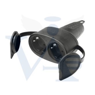 Lengődugalj gumis NGA 02 (2x2+föld) - HOME-somogyi IP-44