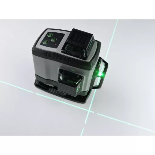 GREEN LINER lézeres-szintező önbeálló - 4D önbeálló keresztlézer (+koffer+konzol+távirányító)