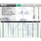 M.fúró GÉPI FINOM EH M-  8,0x1,00 HSSG  - EGYENES HORNYÚ GYORSACÉL DIN374 Z-T