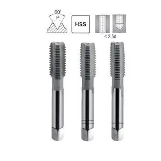   M.fúró KÉZI NORMÁL M-  5,0x0,80 EH HSS  -  NEOBOSS N°2000 I.II.III.vágás DIN352