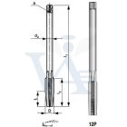 M.fúró HAMF-H M-  6,0x1,00 (normál menet) L=110mm EH HssG Anyamenetfúró ABRABORO (DIN357N) HOSSZÚ SZÁRÚ!!