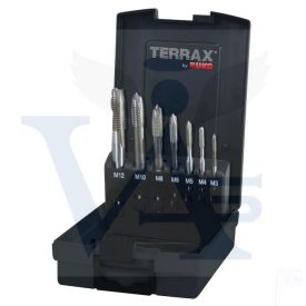   RUKO menetfúró készlet M3-12 - TERRAX, GÉPI, EGYENES HORNYÚ GYORSACÉL 
DIN371/376