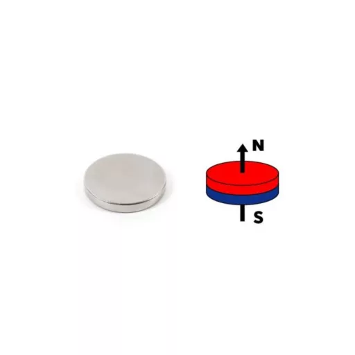 Mágnes korong alak D  8x  6mm - Ezüst (neodímium)